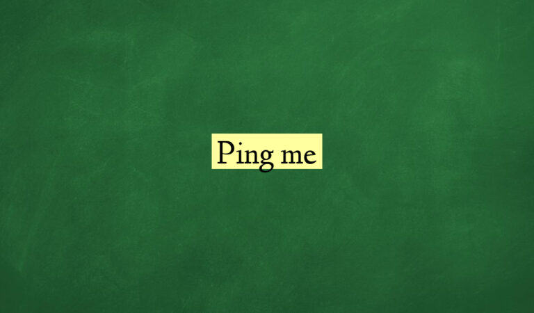 Ping me